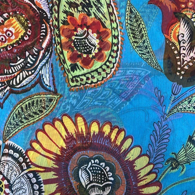 Flower Print On Poly Chiffon SFCS33