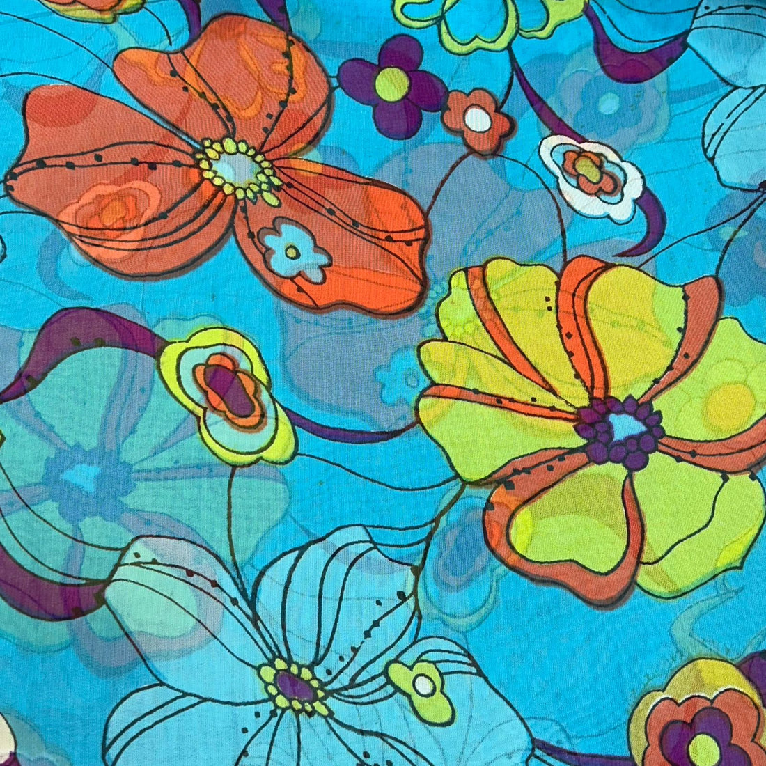 Floral Print On Viscose Georgette