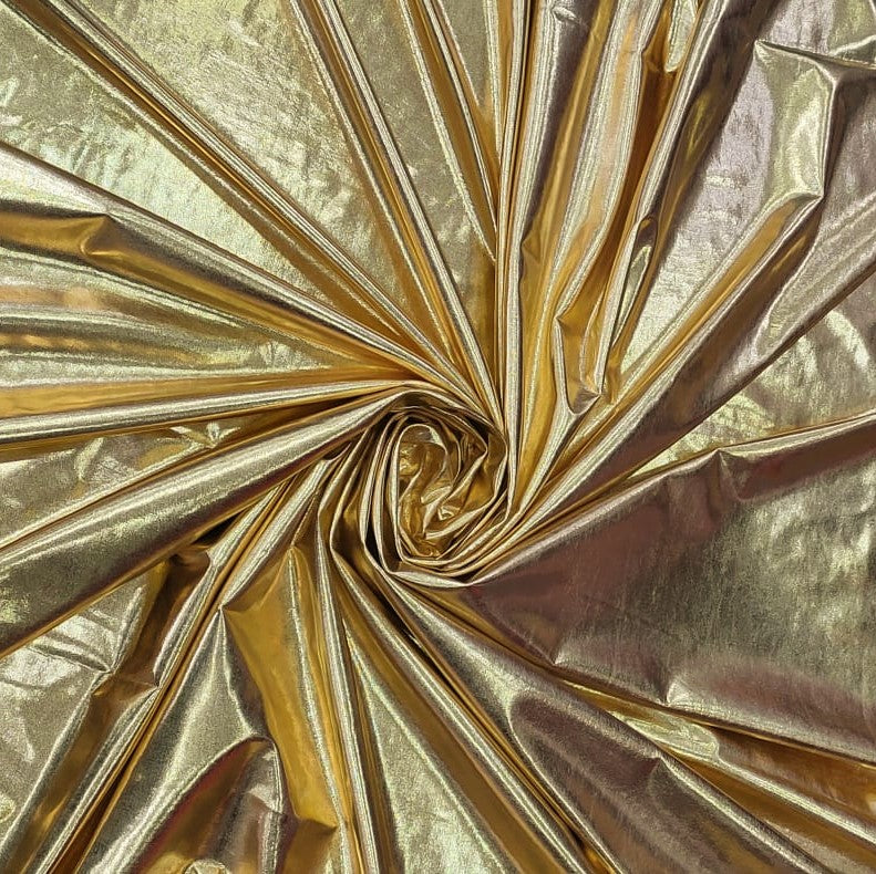 Metallic Golden Leather Finish Fabric