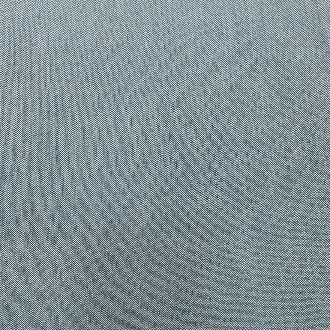 Denim Cotton On Herringbone Fabric