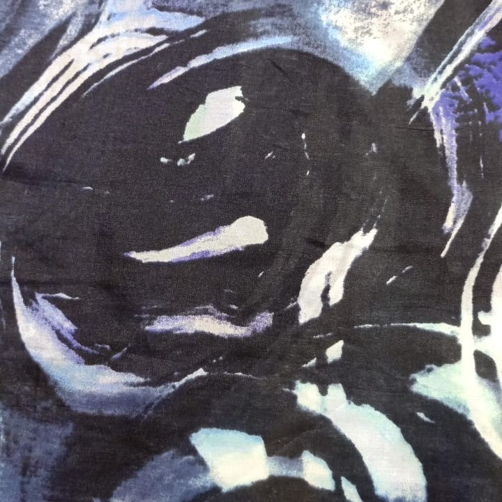 Black Ink Art Print On Silk Habutai 54 Inch SHPS05