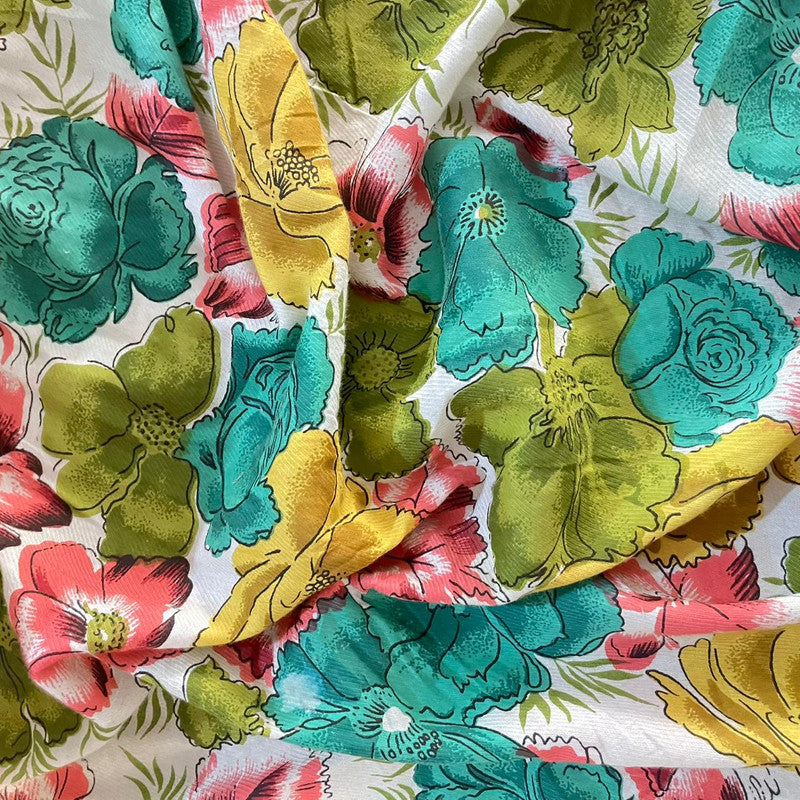 Cotton Flower Print Fabric OSCP96