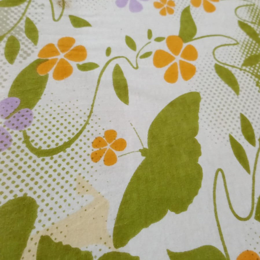 White Base Garden Print On Cotton Knitted CKPS16