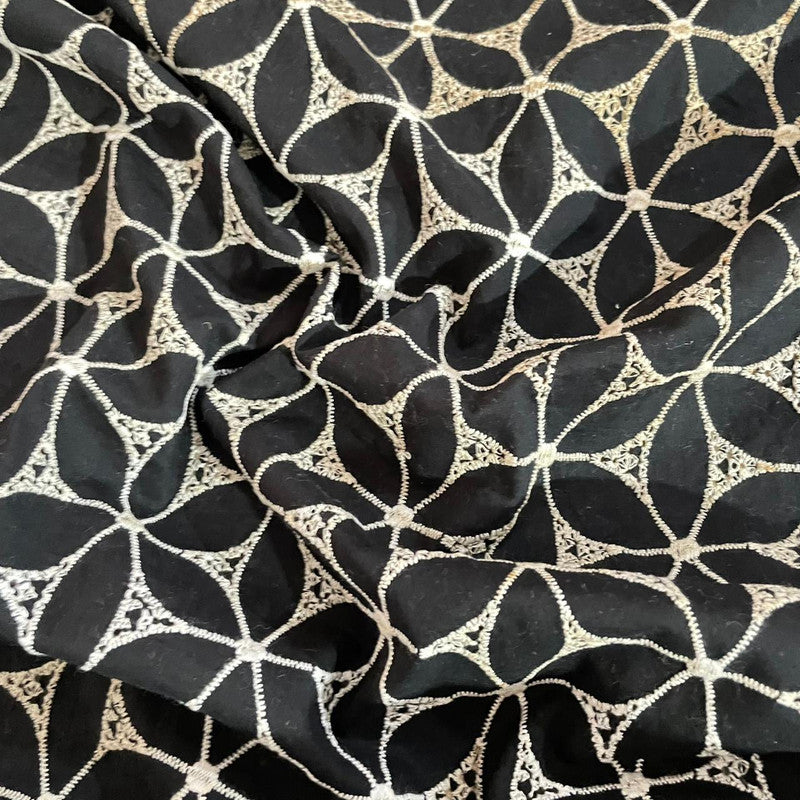 Cotton Embroidered Fabric OSCP435