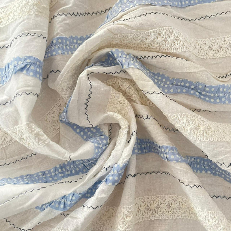 Cotton Stripe Embroidered OSCP217