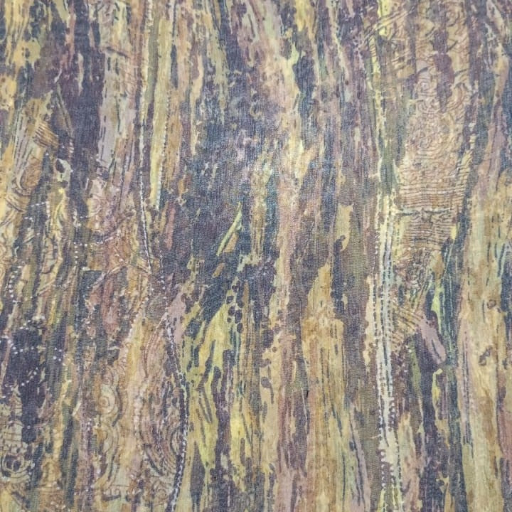 Wooden Print On Silk Georgette SGPS18