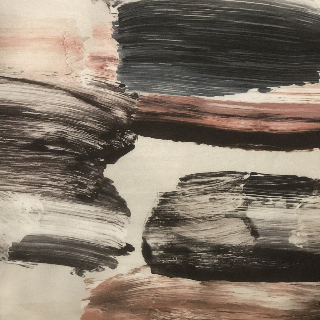 Brush Artwork Print On Korean Satin-KSPB83