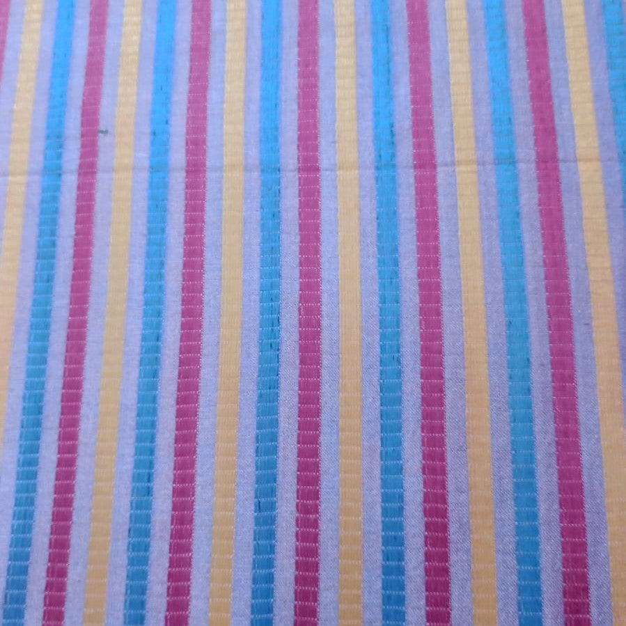 Matka Silk Cotton Stripes Dyed Fabric MSCS04