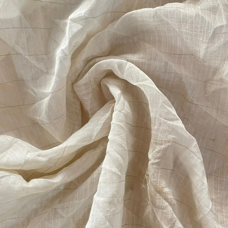 Silk Chanderi Lurex Stripe Fabric OSCP228