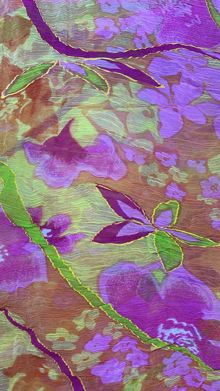 Viscose Chiffon Foil Print Fabric SFDS138