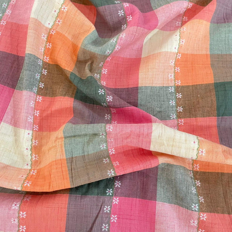 Cotton Multicolor Check Fabric OSCP139