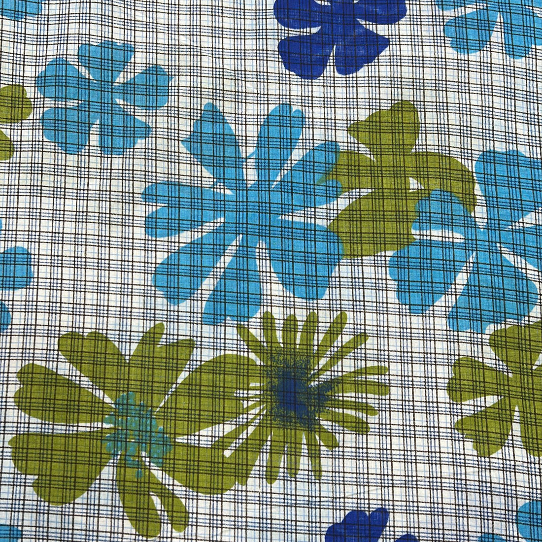 Cotton Check Floral Print