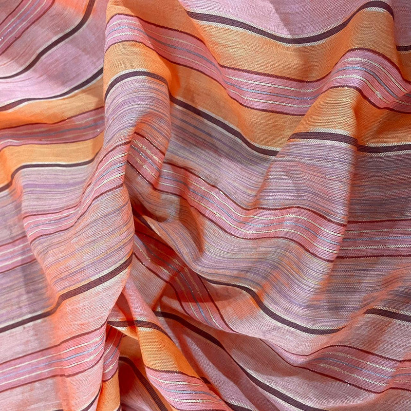 Cotton Lurex Stripe Fabric OSCP414