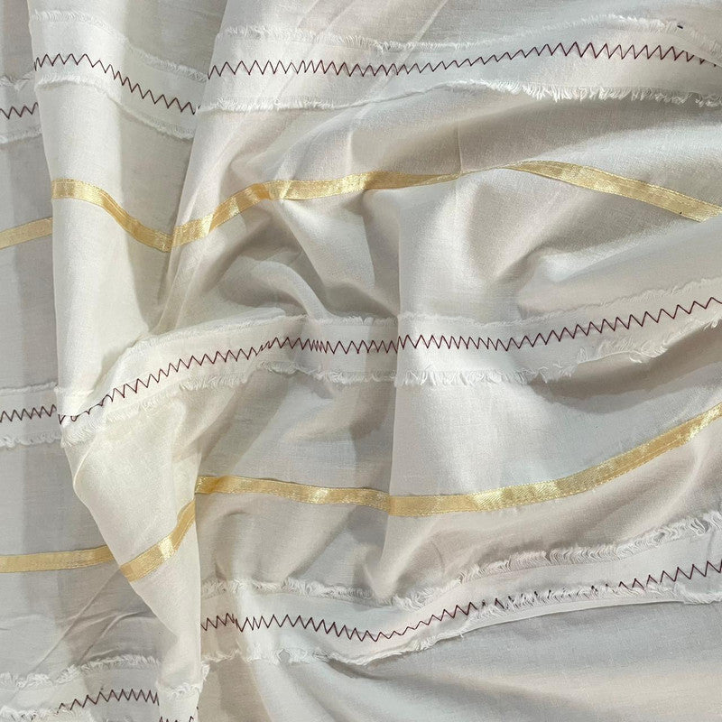Cotton Embroidered Fabric OSCP237