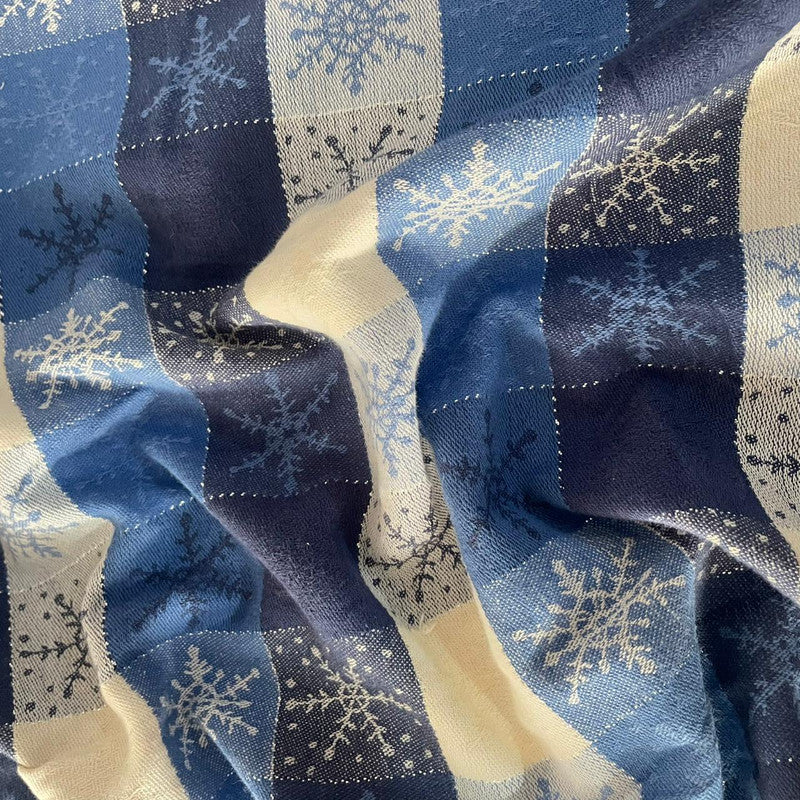 Cotton Denim Check Fabric OSCP307