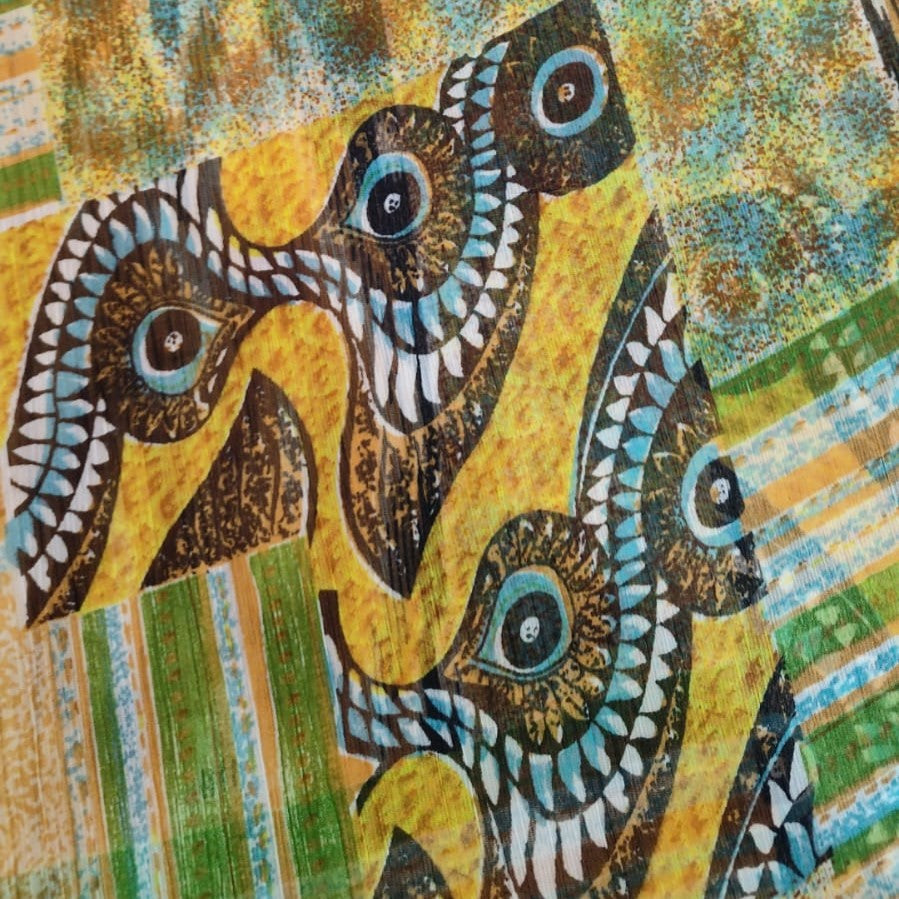 Abstract Print On Poly Chiffon PCPS17