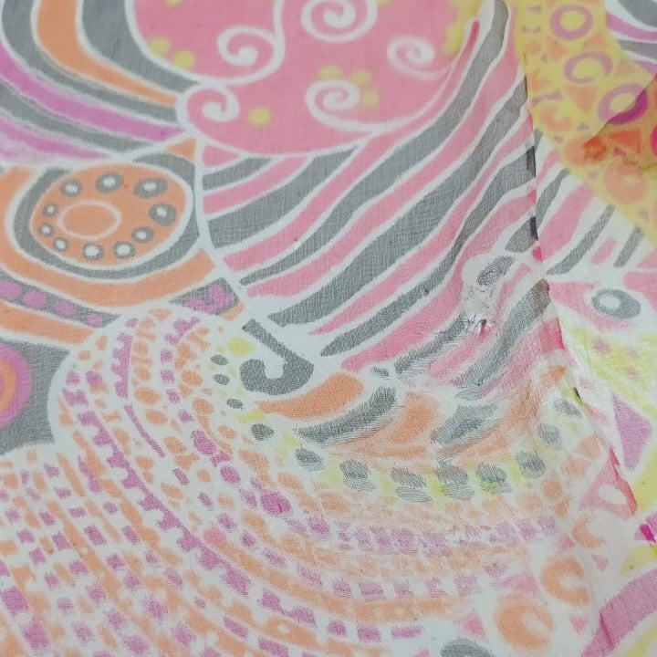 Abstract Art Print On Silk Georgette SGPS02