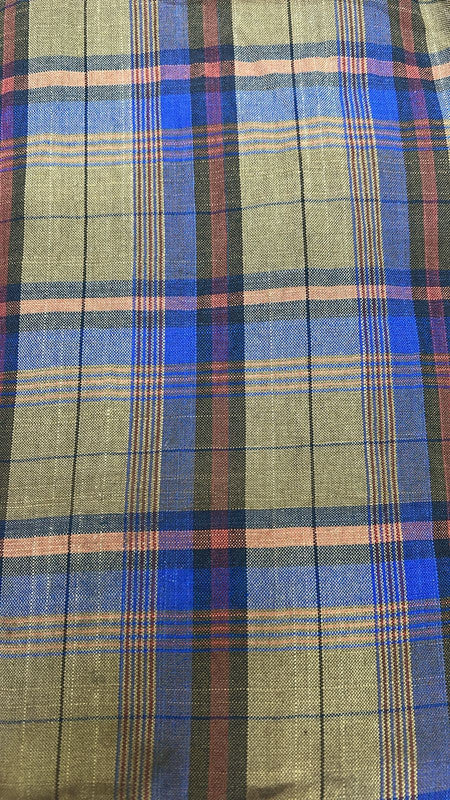 Cotton Blue Check 44inch Fabric CPFS38