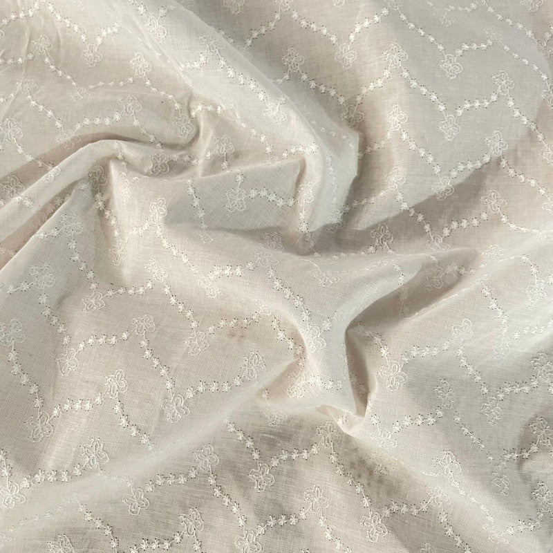 Cotton Embroidered Fabric OSCP385