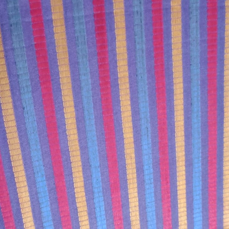 Matka Silk Cotton Stripes Dyed Fabric MSCS11