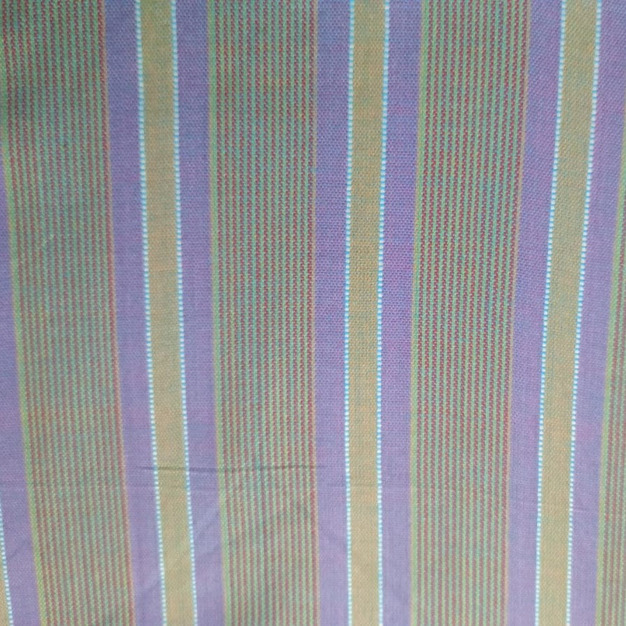 Matka Silk Cotton Stripes Dyed Fabric MSCS13