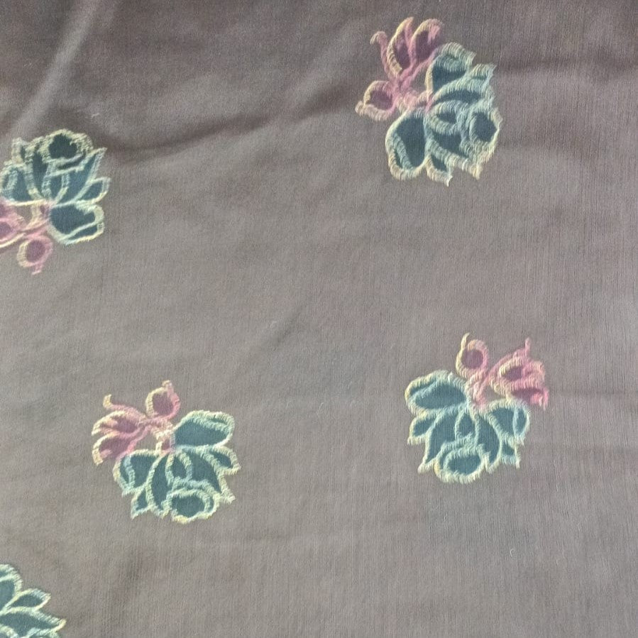 Rose Lurex Print On Poly Chiffon PCPS37