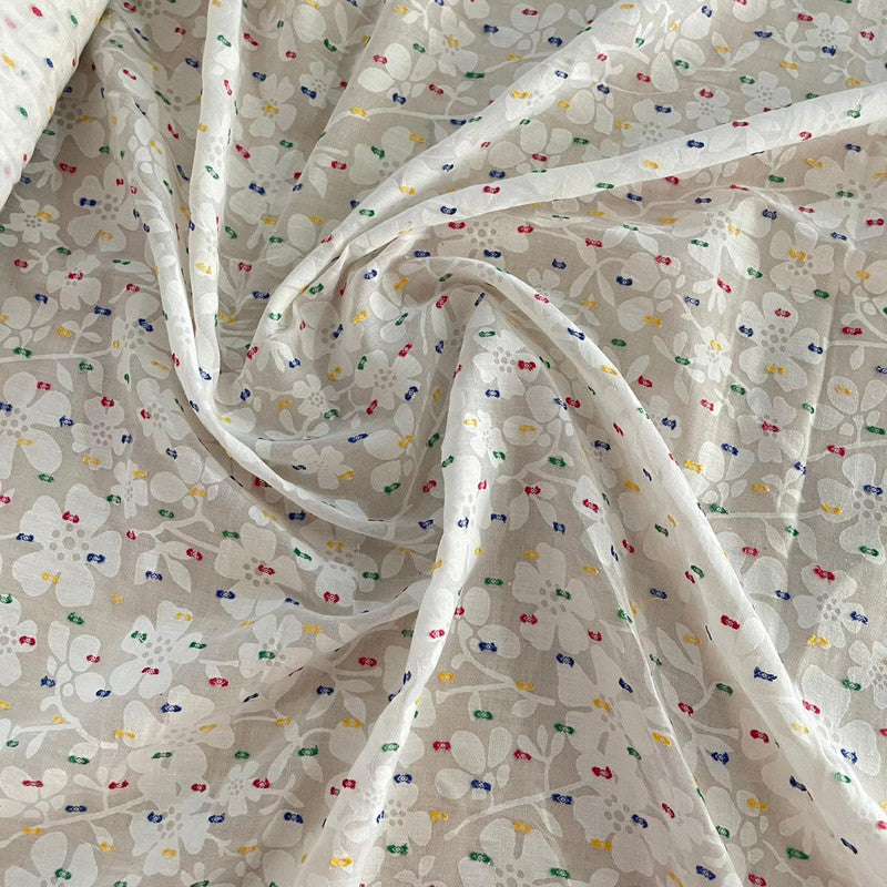 Cotton Embroidered Fabric OSCP263