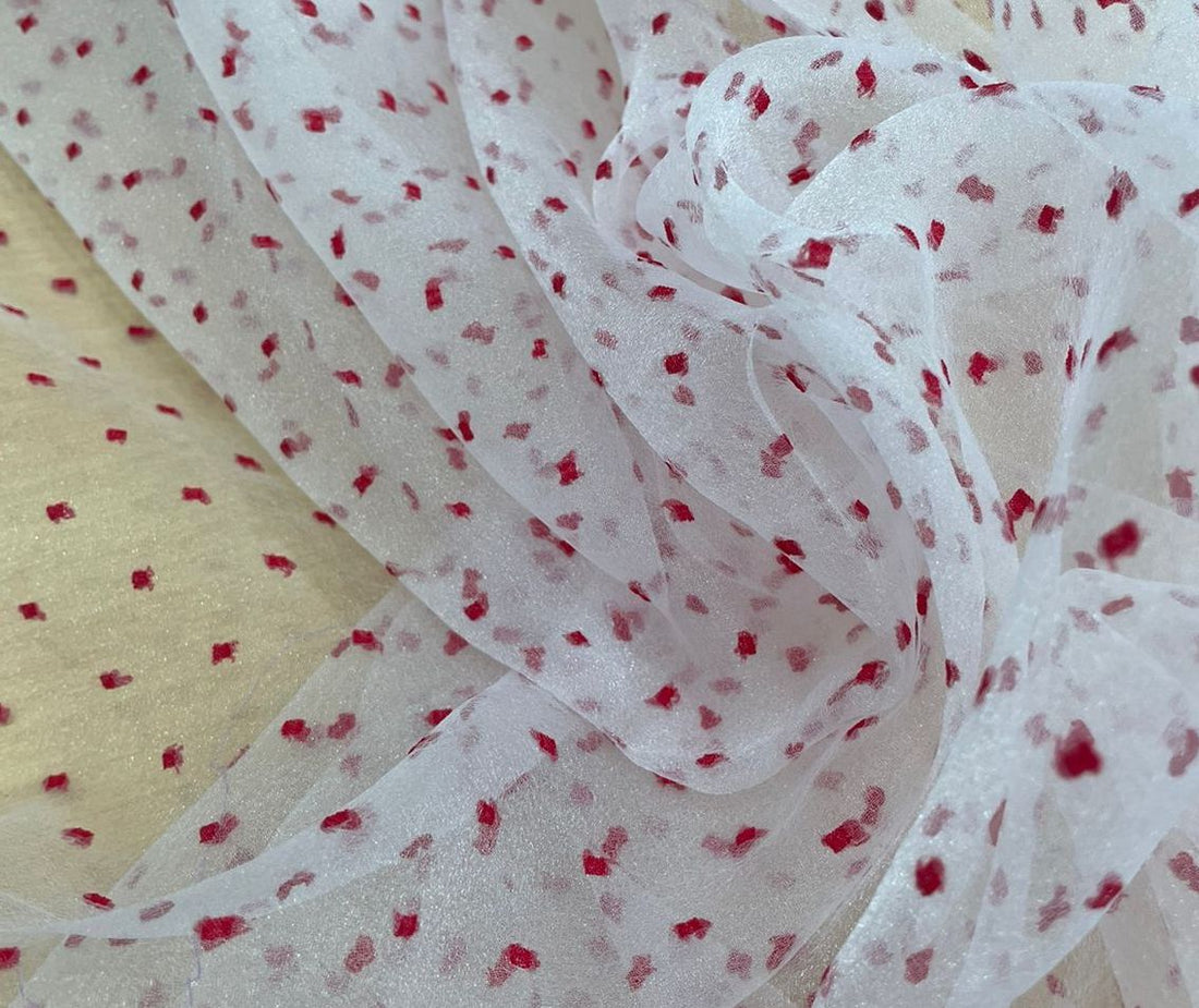 Madonna Organza (Two Tone)(Red on Light Pink 5)