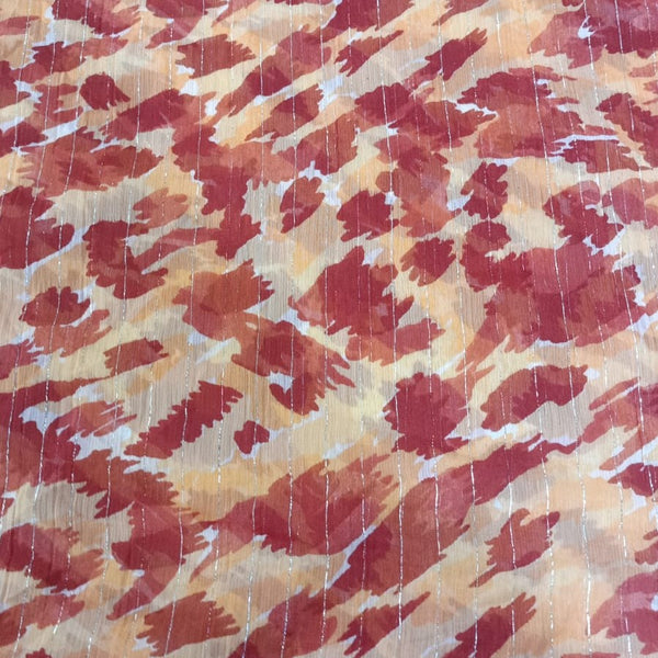 Brush Art Print On Poly Chiffon PCPS41