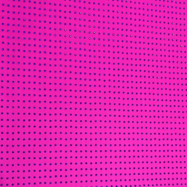 Pink Blue Rhinestone Fabric
