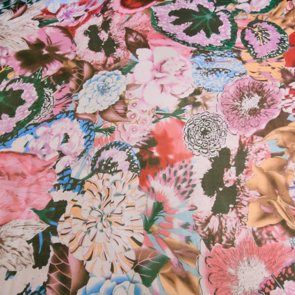 All Floral Print On Silk Chiffon-SCPS222