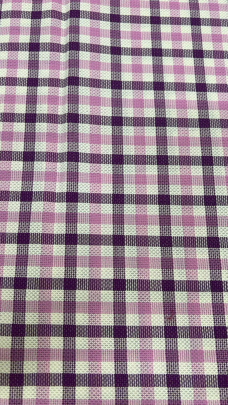 Cotton Yarn Dyed Pink Check 60inch Fabric CYDS09