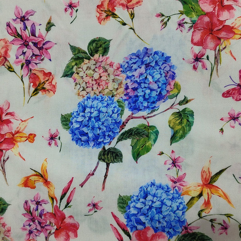 Orchid Floral Print On Parsi Boski PBPS43