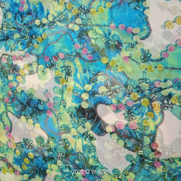 Traditional Print On Habutai Satin HSPS50