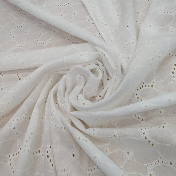 White Cotton Schiffli Embroidery#28