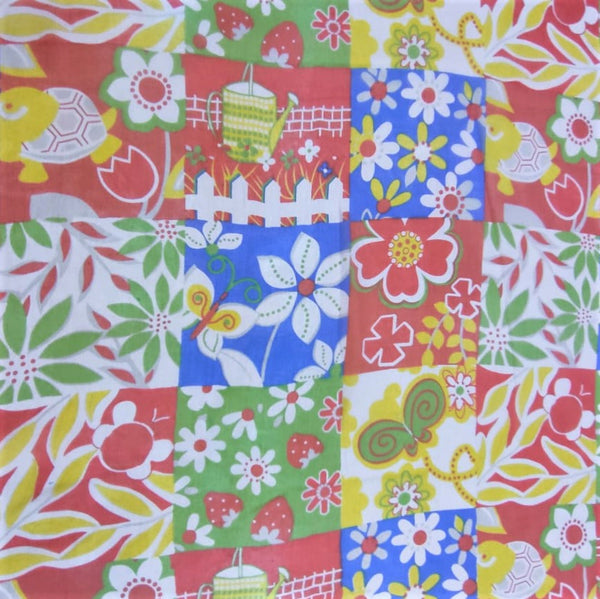 Patch Work Print On Silk Chiffon-SCPS180