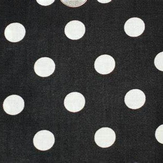 Polka Dots (Black) Print On Twill Satin TSPS05