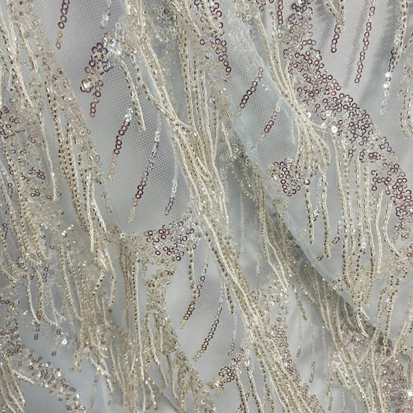 Alaya Beaded Sequins Embroidered Fabric