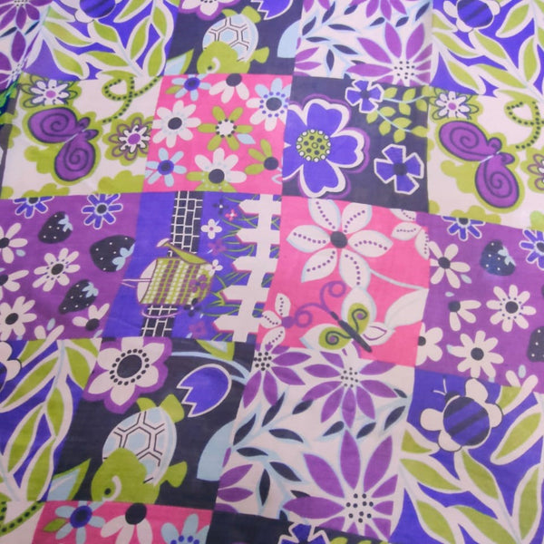 Backyard (Pink) Print On Silk Chiffon-SCPS06
