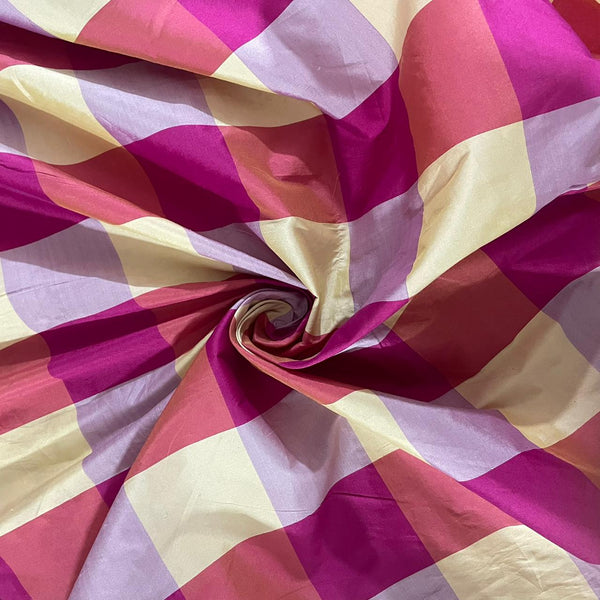 Silk Taffeta Multicolor Check