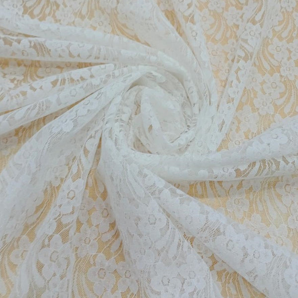 White Dyed Lace Fabric#02