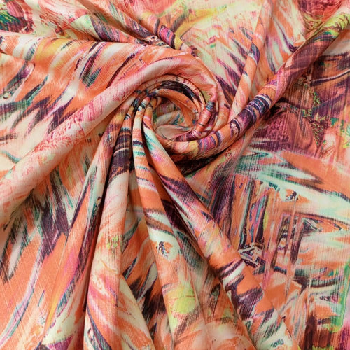 Abstract Print On Dutchess Satin DSPS2