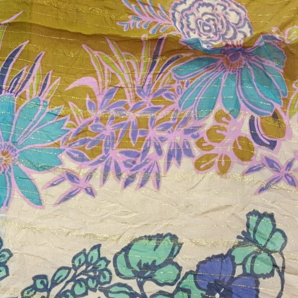ABSTRACT Flower Print On Poly Georgette Lurex PGLS02