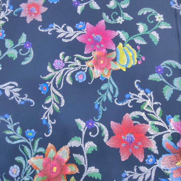 All Things Floral Print On Royal Georgette RGPS22