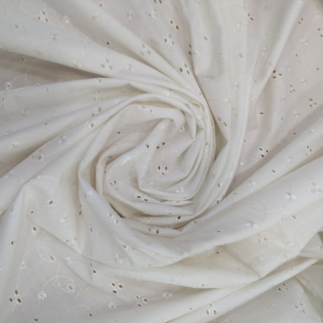 White Cotton Schiffli Embroidery#18
