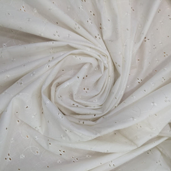 White Cotton Schiffli Embroidery#18