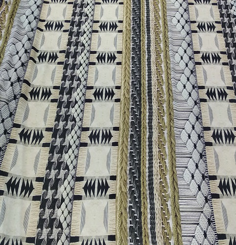 Striped Pattern Print On Royal Georgette RGPS16