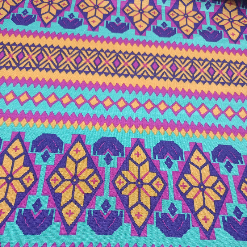 Abstract Border Modal Knitted Print MKPS03