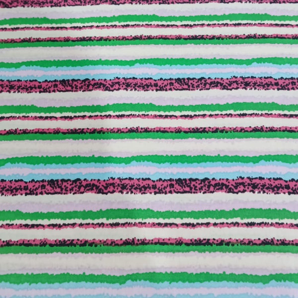 Stripes Print On Poly Knitted PKPS04