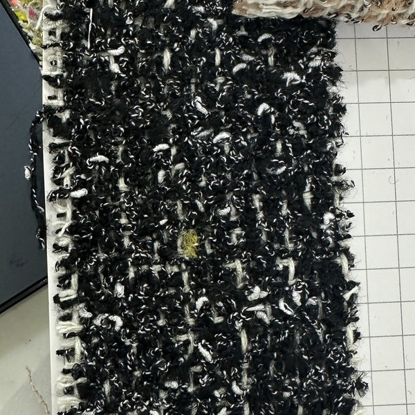 Black Classic French Boucle Tweed